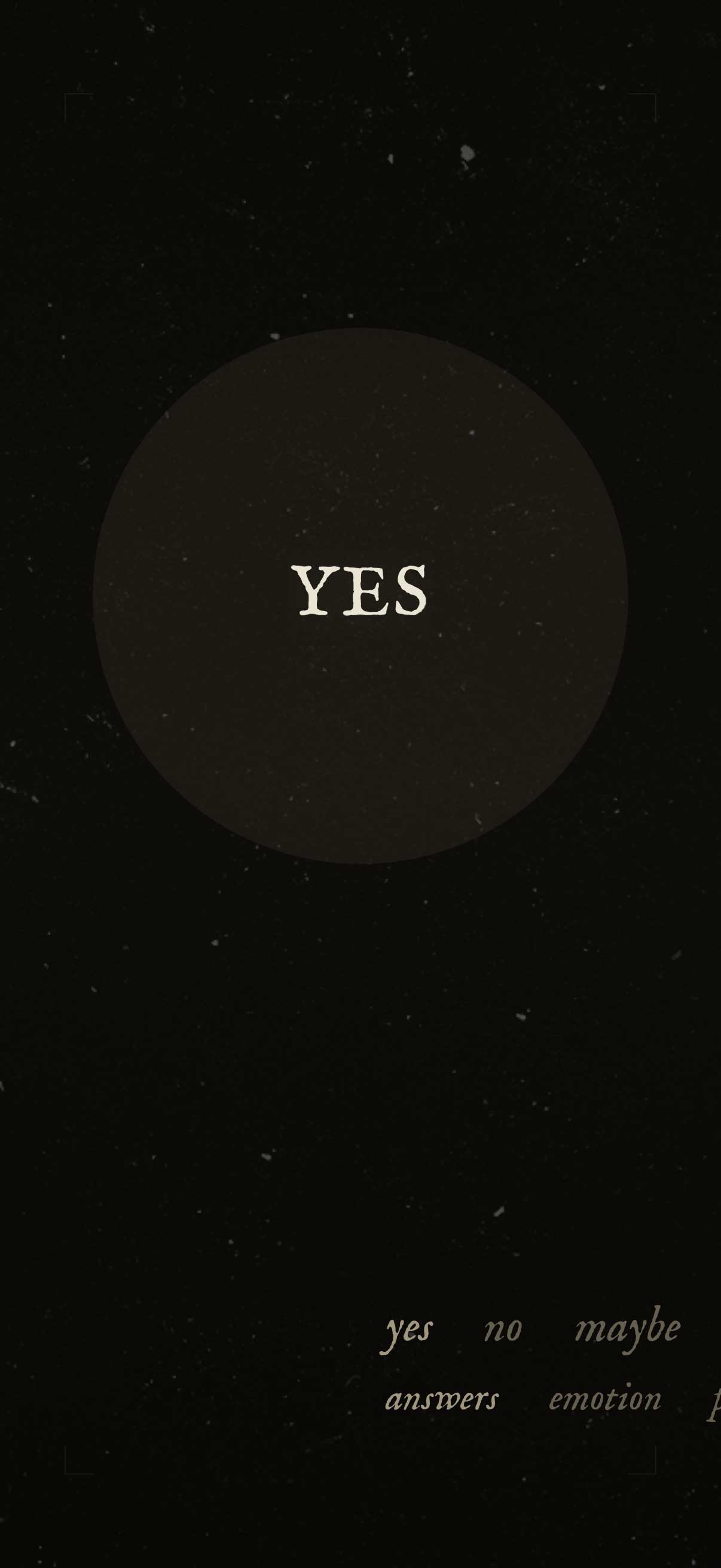 Meridian Loom showing the word YES